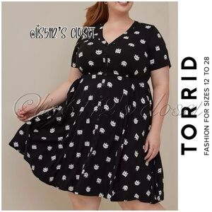 Torrid x Disney Aristocats Marie Challis Retro Shirt Dress 1X 14 16